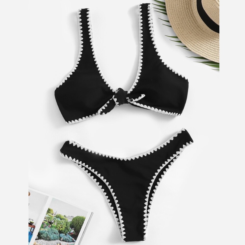 Black and White New Two Piece Bikini Set